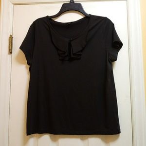 Talbots Petites Women's Blouse Size Large Black